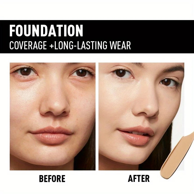 PECOLOVERS Matte Liquid Foundation Full Coverage Vervelle