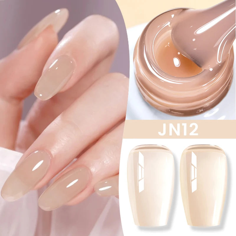 BORN PRETTY Jelly Nude Gel Nail Polish 10ml Light Pink
