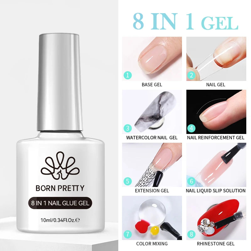 BORN PRETTY Jelly Nude Gel Nail Polish 10ml Light Pink
