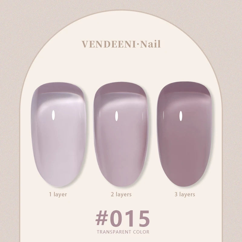 Vendeeni 24 Colors Jelly Gel Nail Polish Nude Pink 15ml