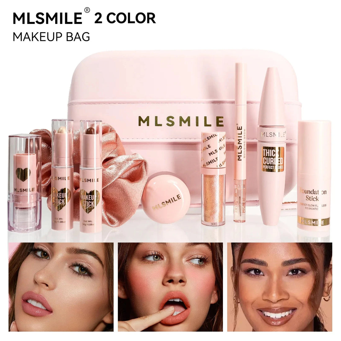 Makeup Kit with Organizer – Lipstick, Eyeshadow & More Vervelle