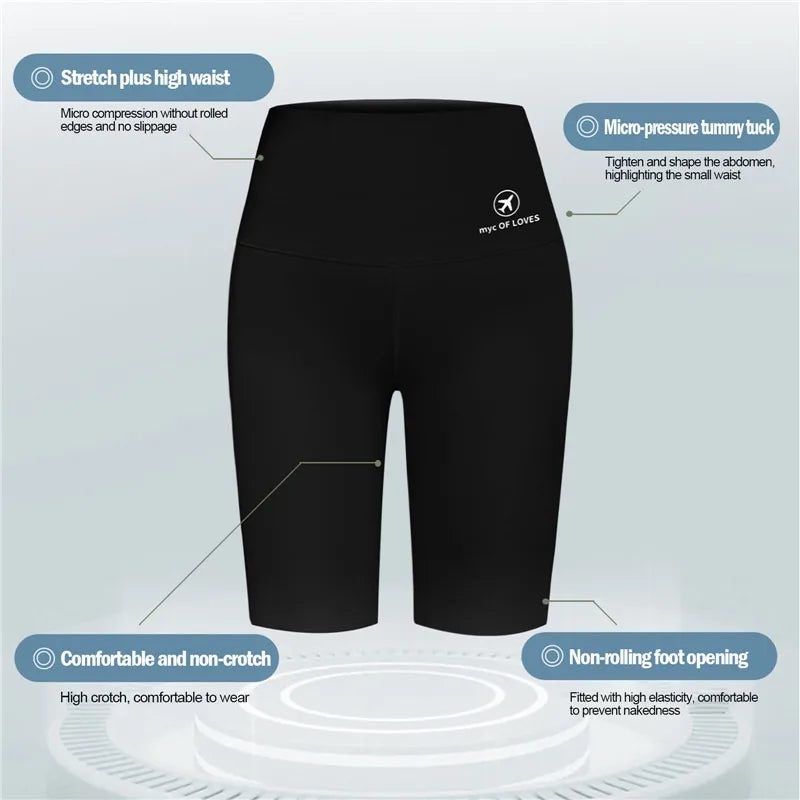 Sports Short Leggings Gym Fitness Push Up Shorts Women Yoga Slim Fit Half Pants Elastic High Waist Summer Thin Workout Tights Vervelle