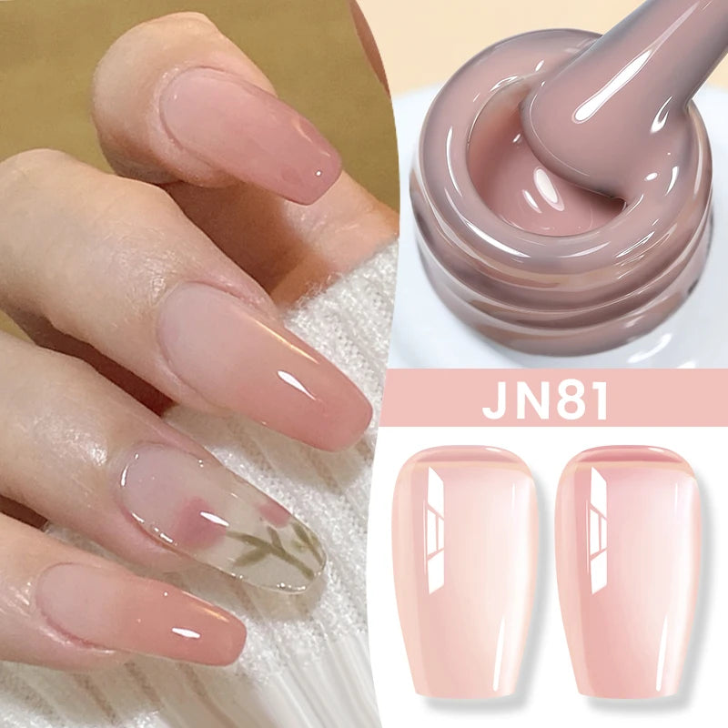 BORN PRETTY Jelly Nude Gel Nail Polish 10ml Light Pink