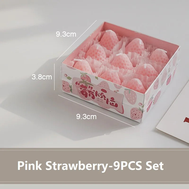 Strawberry Shaped Scented Candles – Handmade Mini Aromatherapy