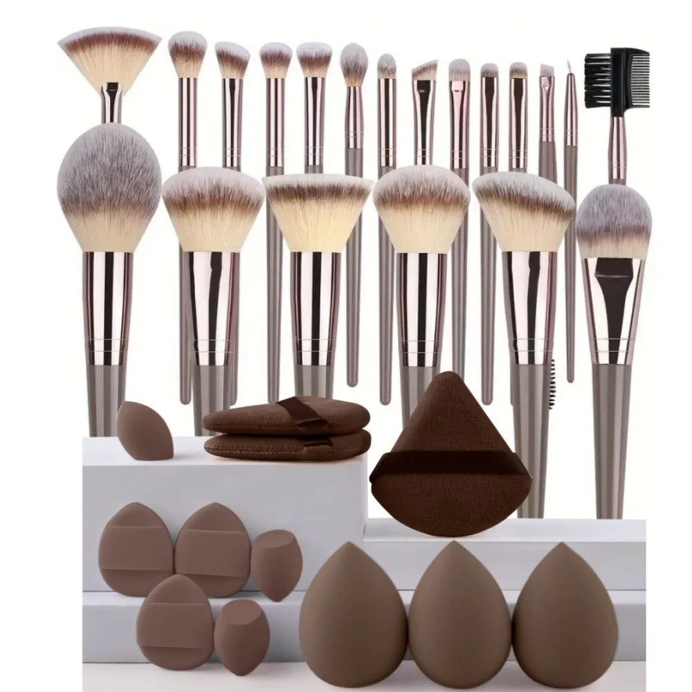 Makeup Brush Set with Storage Box Vervelle