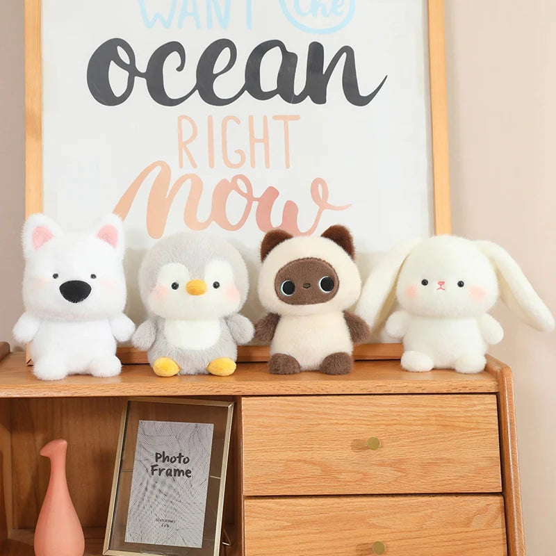 Cute Sitting Animal Plush Set Vervelle