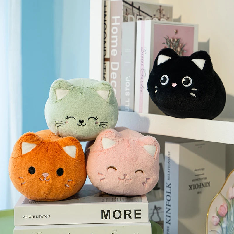 Plump Peach Cat Plush Vervelle
