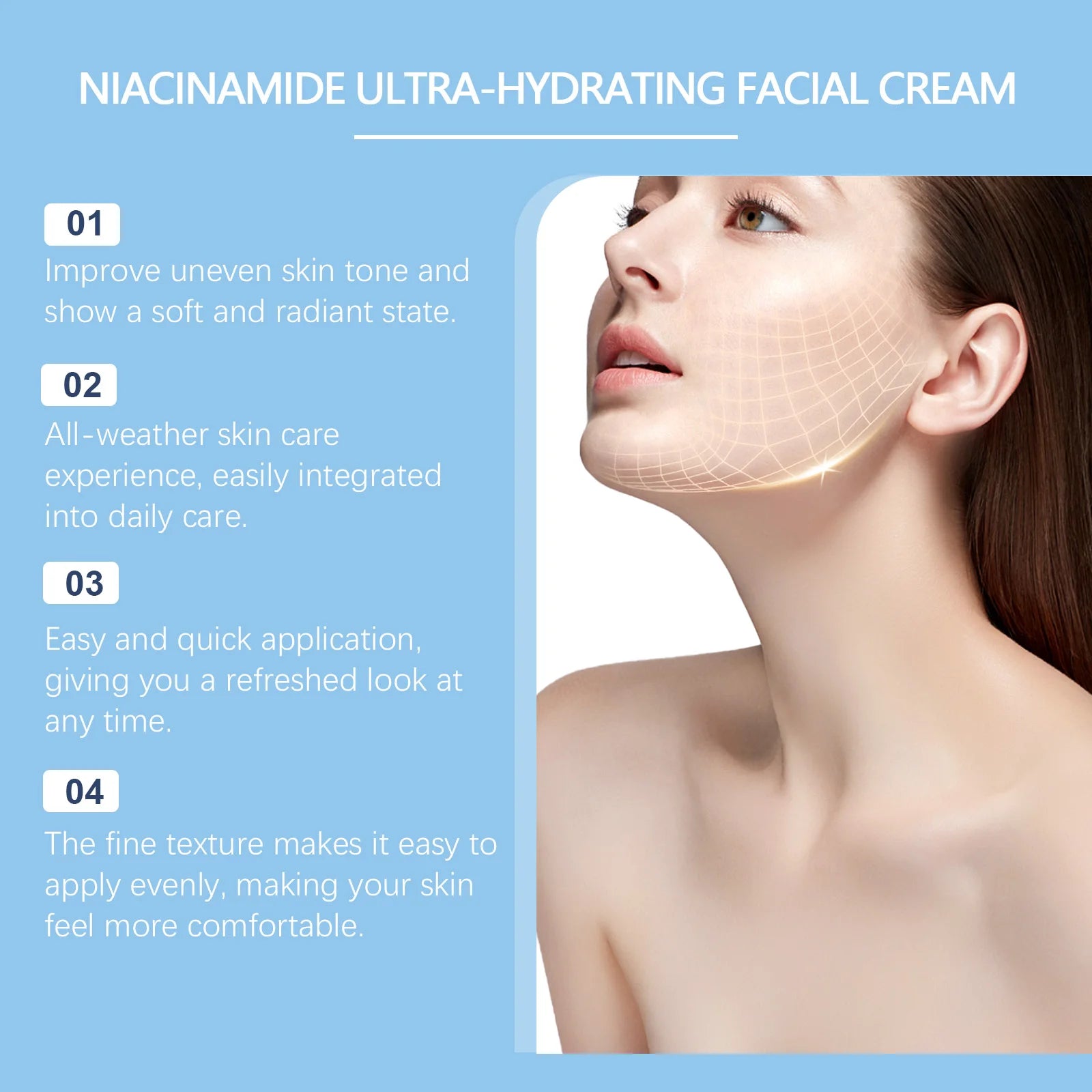 Nicotinamide Brightening Face Cream: Hydration & Firming
