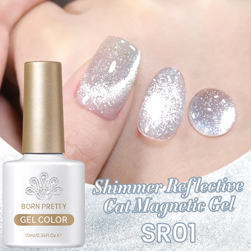 BORN PRETTY 10ml Silver Cat Magnetic Gel Nail Polish