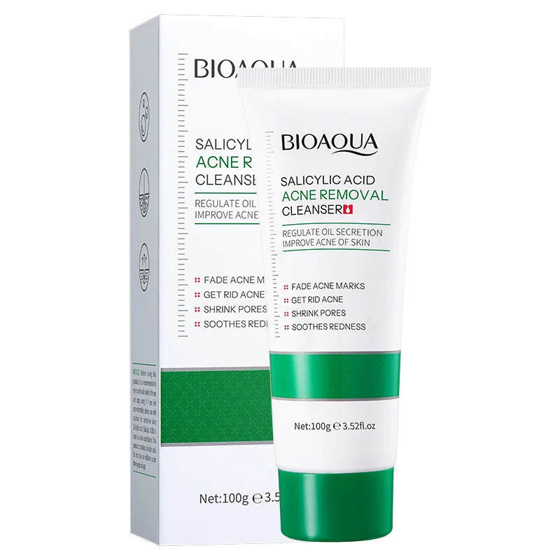 1/2pcs Salicylic Acid Facial Cleanser Acne Treatment Moisturizing Oil Control skincare Face Wash