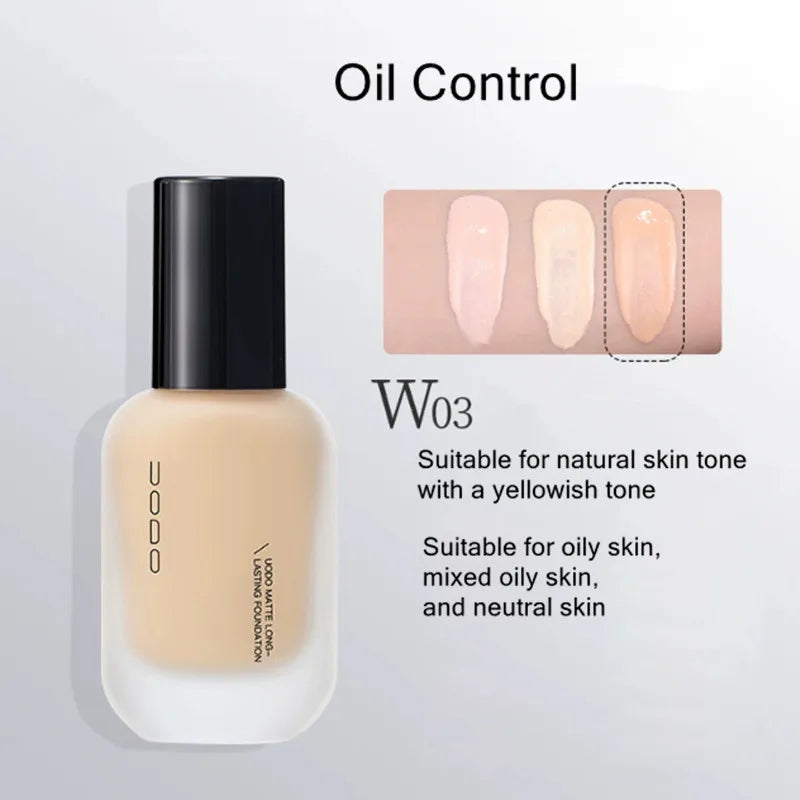 UODO Hydrating Oil-Control Liquid Foundation Matte Finish Vervelle