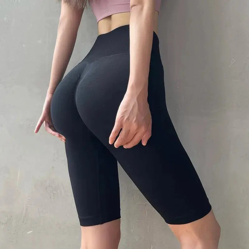 Women High Waist Yoga Shorts Hip-Lifting Quick-Dry Fitness Gym Pants Vervelle