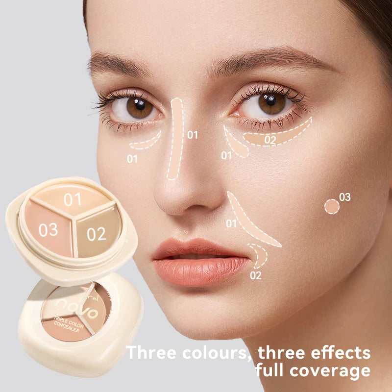 Concealer palette, waterproof and long-lasting contouring effect