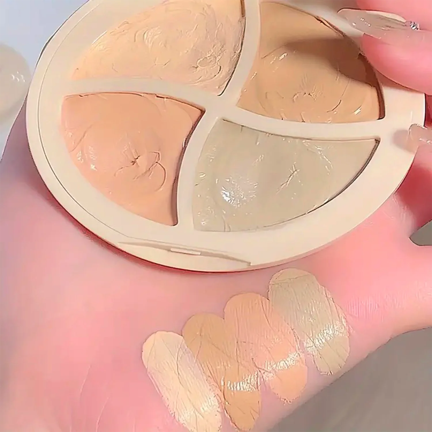 Four-Color Moisturizing Concealer Cream for Dark Circles