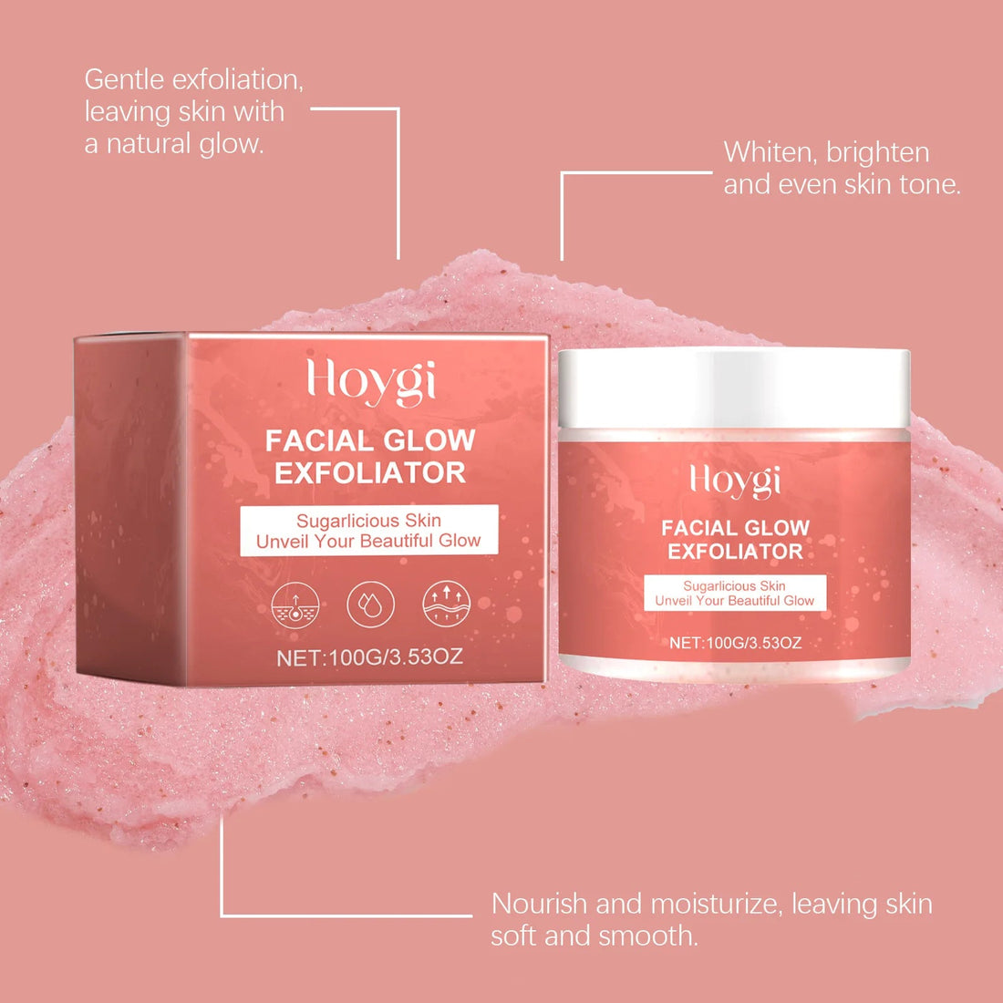 Hoygi 100g Facial Exfoliating Scrub for Glowing Skin Vervelle
