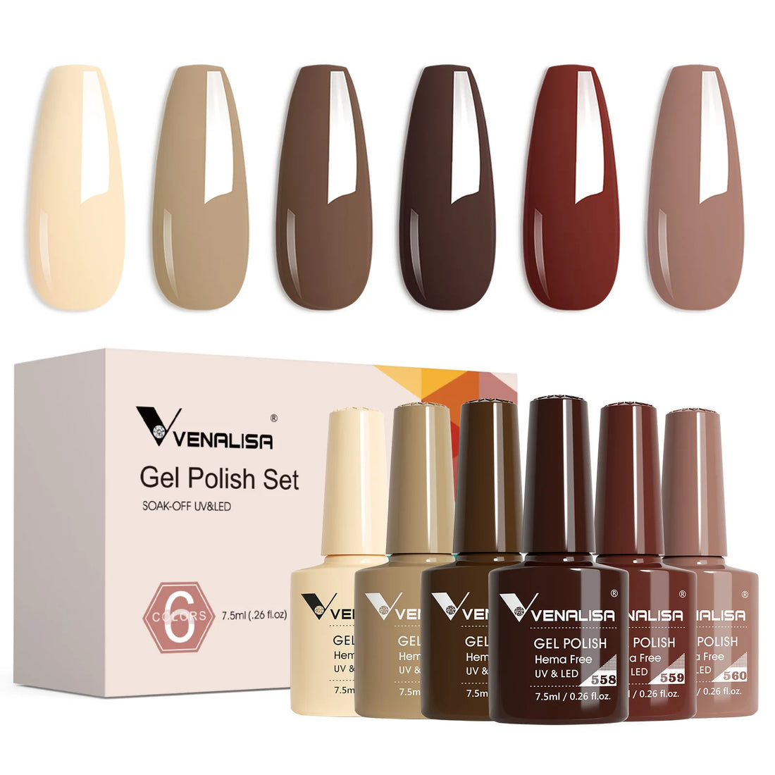 2025 Venalisa 6PCS/Kit Gel Nail Polish Manicure Gift Kit Private Your Label Nail Gel Polish