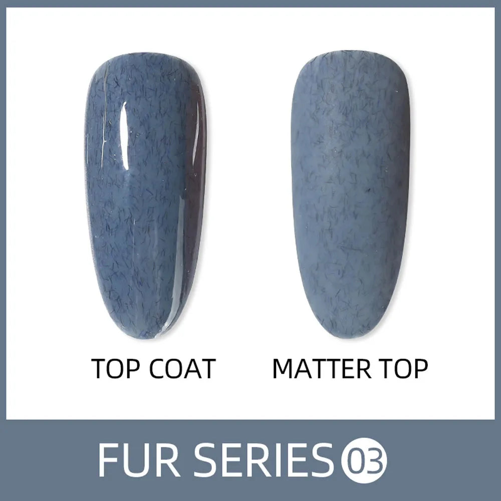 Vendeeni 9 Colors Furs Fluff Gel Nail Polish Semi Permanent UV LED Soak Off Gel Varnish DIY Plush Velvet Nail Art Gel Lacquer
