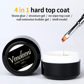 Vendeeni 4 In 1 Multifunction Top Coat Gel Polish UV Poly Extension Gel Builder 15g