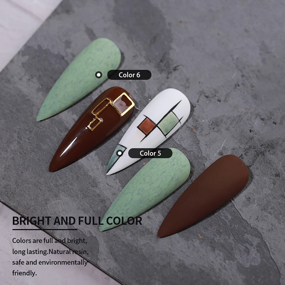 Vendeeni 9 Colors Furs Fluff Gel Nail Polish Semi Permanent UV LED Soak Off Gel Varnish DIY Plush Velvet Nail Art Gel Lacquer