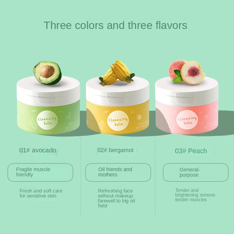 Product Vegetable Oil Peach Makeup Remover Cleansing Ice Cream with A Gentle Texture