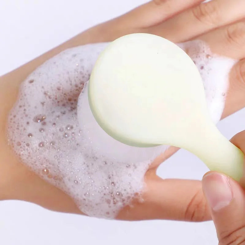 Wholesale Long Handle Manual Pore Fiber Hair Facial Cleansing Brush Deep Cleansing Makeup Remover & Facial Cleaner Tool