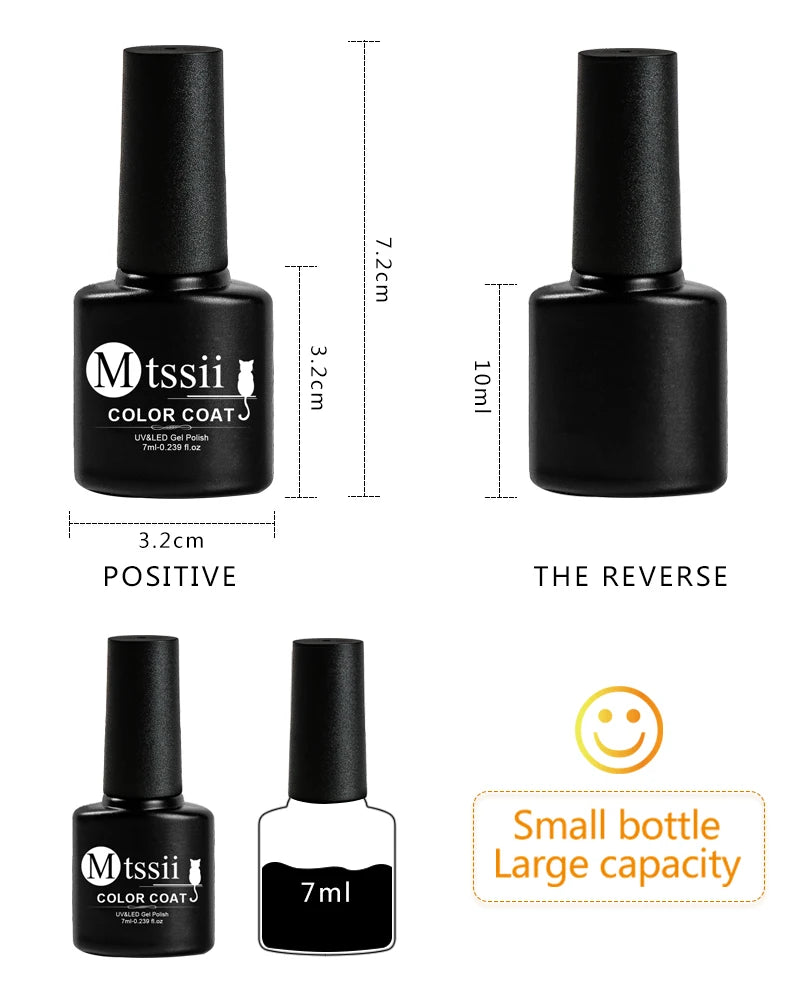 Mtssii 2pcs Gel Nail Polish Top Coat Soak Off Base Gel Nail Basis For Gel Polish