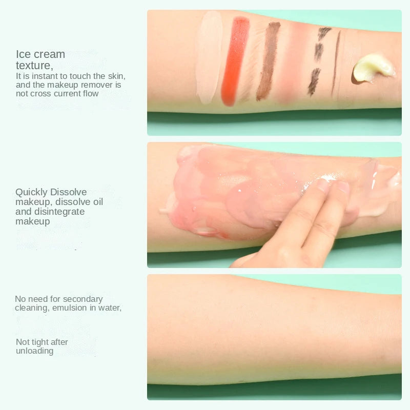 Product Vegetable Oil Peach Makeup Remover Cleansing Ice Cream with A Gentle Texture
