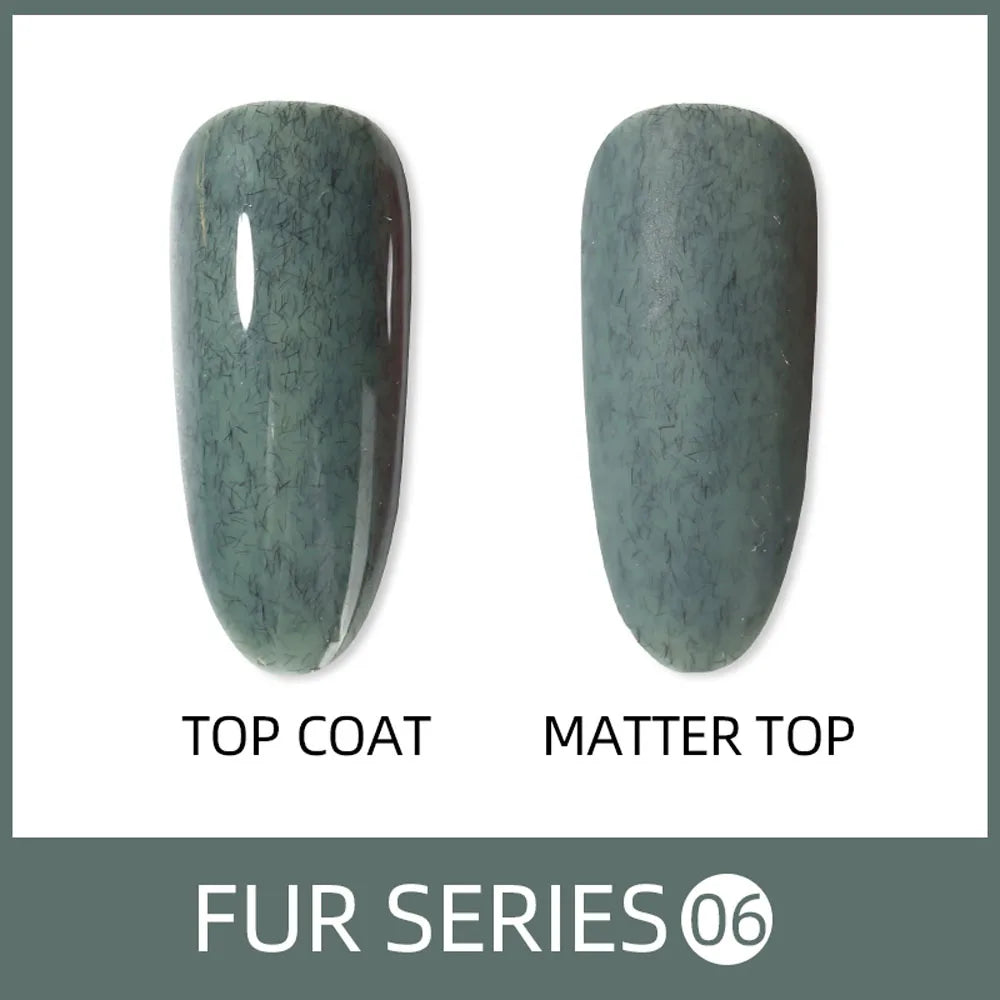 Vendeeni 9 Colors Furs Fluff Gel Nail Polish Semi Permanent UV LED Soak Off Gel Varnish DIY Plush Velvet Nail Art Gel Lacquer