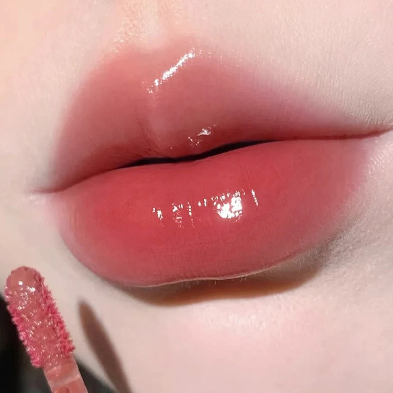 HERORANGE Crystal Gloss Lip Lacquer: Long-Lasting Hydration, Non-Sticky Formula with Glass-Like Shine