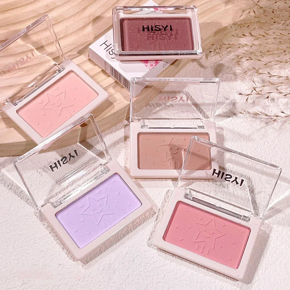 HISYI Peach Powder monochrome blush long-term durability Peach orange soft mist