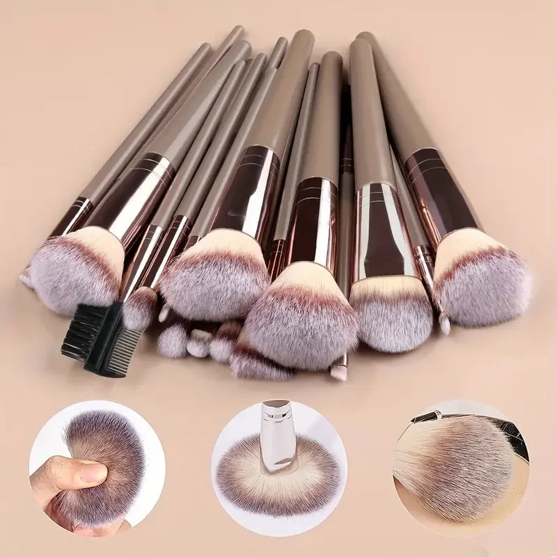 Makeup Brush Set with Storage Box Vervelle