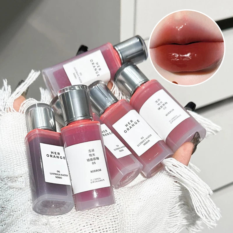 HERORANGE Crystal Gloss Lip Lacquer: Long-Lasting Hydration, Non-Sticky Formula with Glass-Like Shine