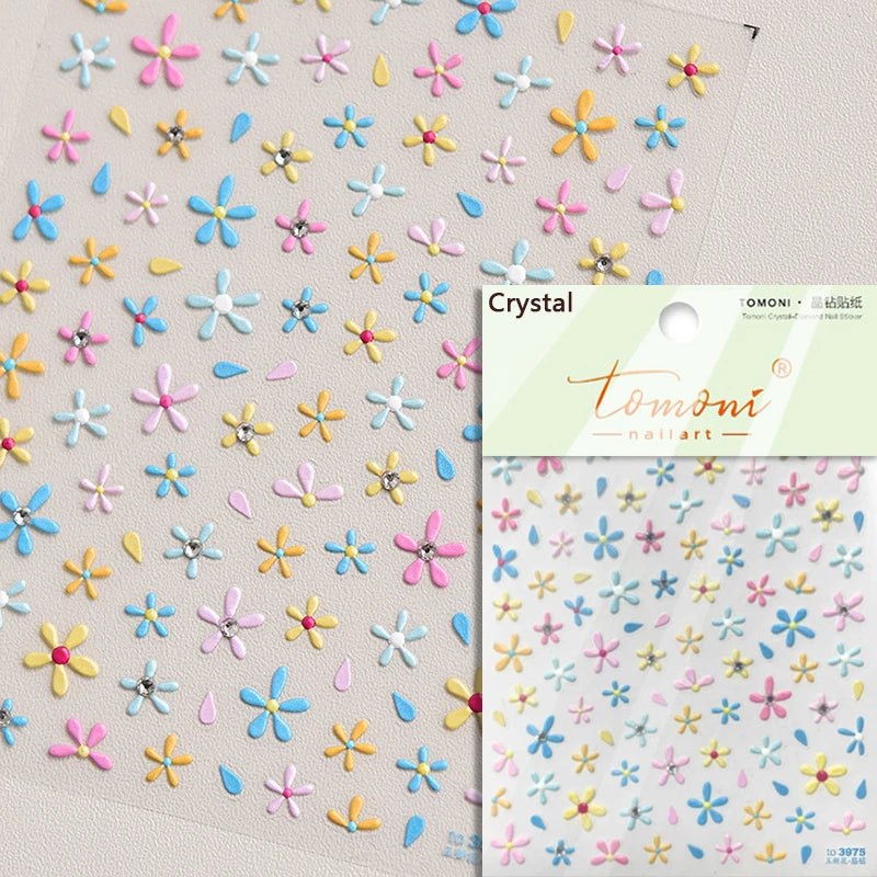 1 Pack 5D Green Four-Leaf Clover Nail Art Stickers