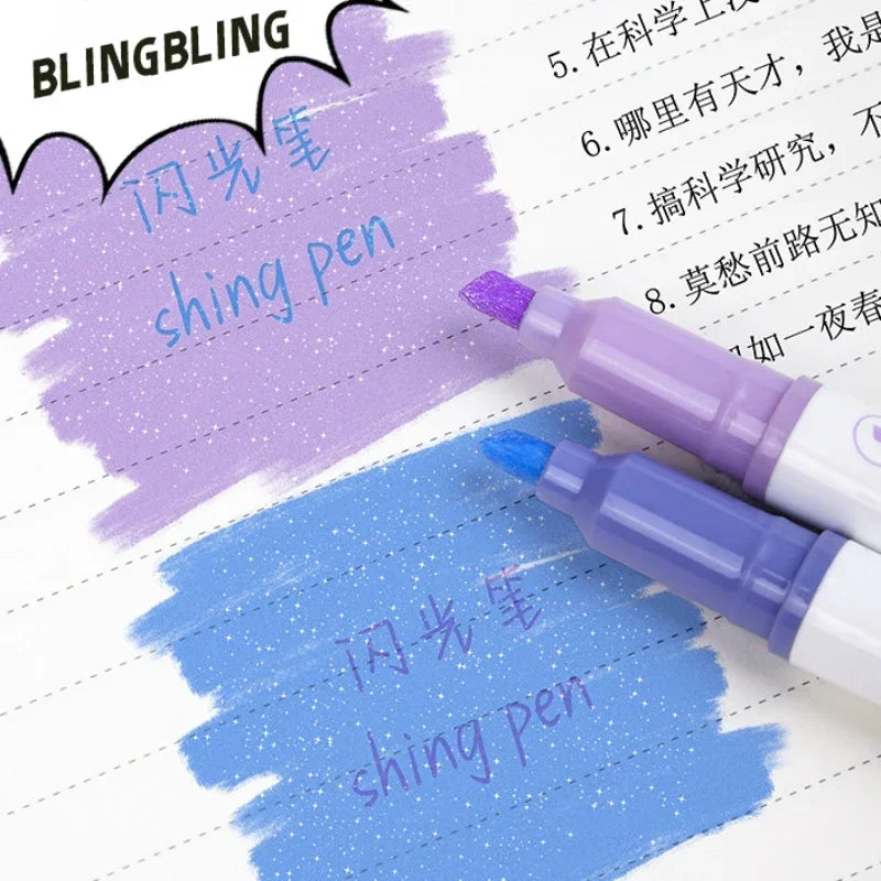 4pcs/set Aesthetic Star Glitter Highlighters