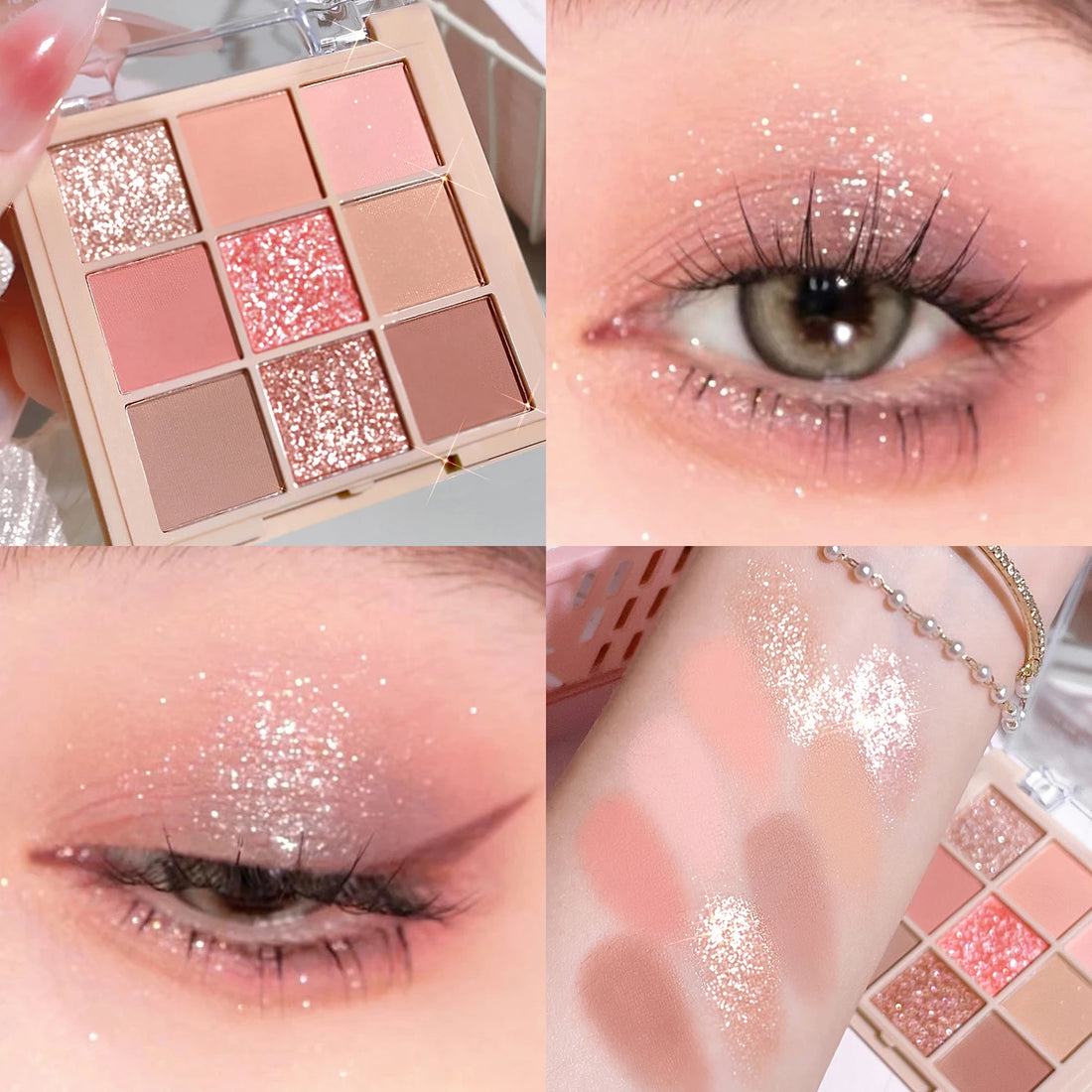 Nine-color eye shadow plate Matte pearl light flash hot color daily suitable for novices Multi-function