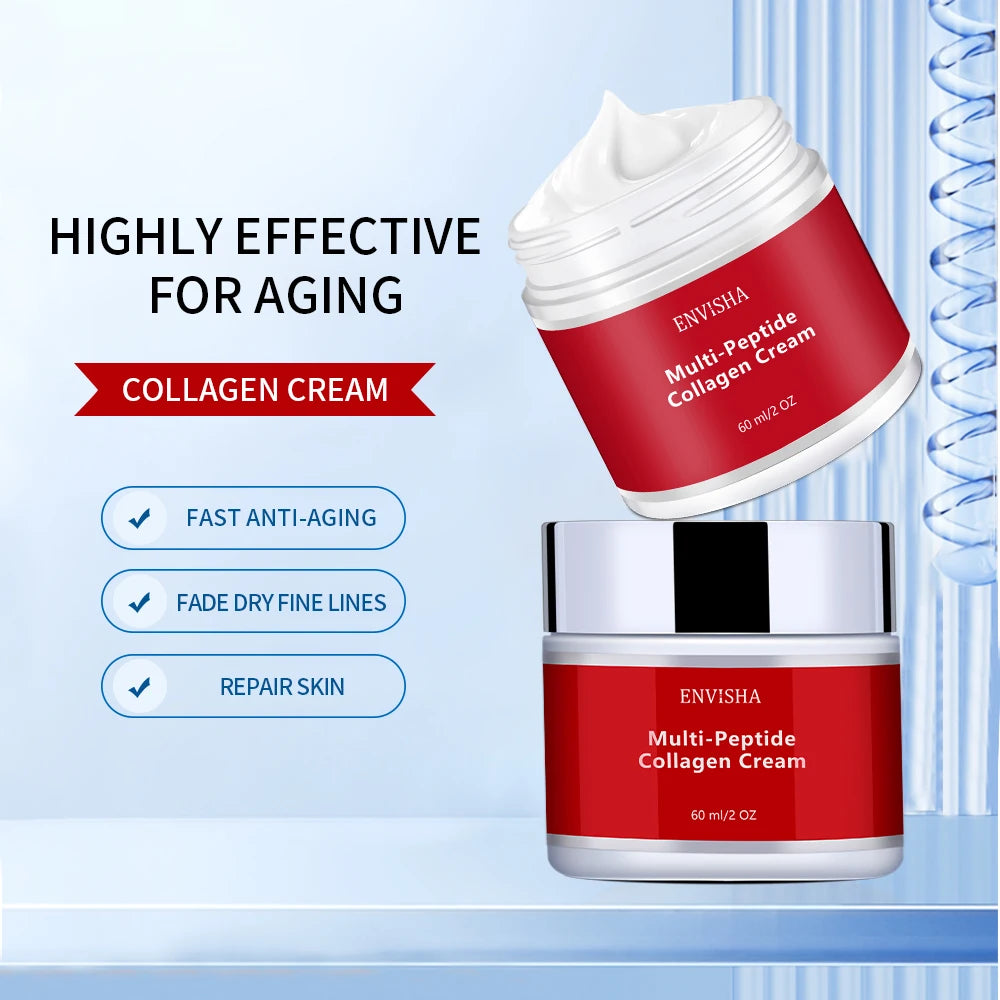 Face Cream Multi Peptide Collagen Skin Care Anti-Wrinkle Aging Moisturizing