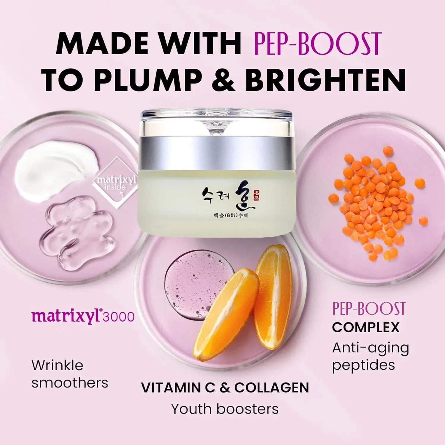 Collagen anti wrinkle and firming face cream reduces fine lines, lifts and resists aging