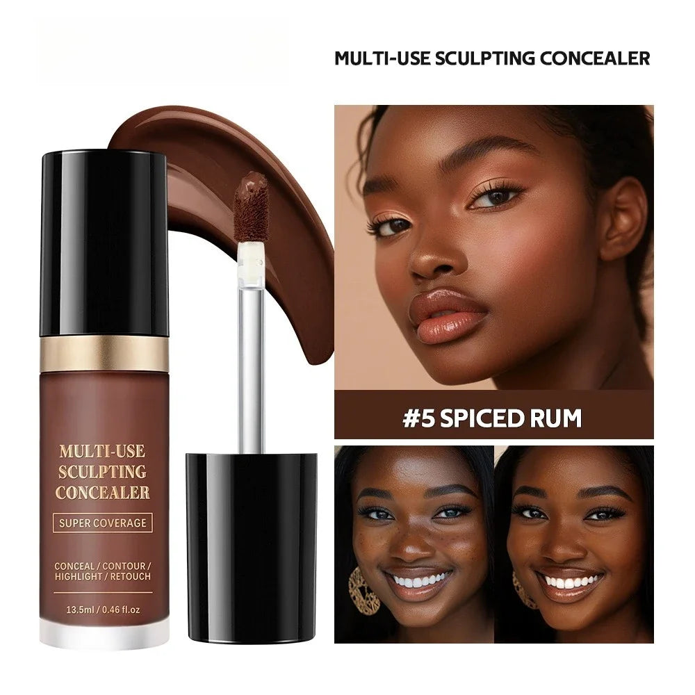 Super Coverage Concealer Multi-Use Cream Oil Free Long Lasting Hydrating Cover Contour Highlight