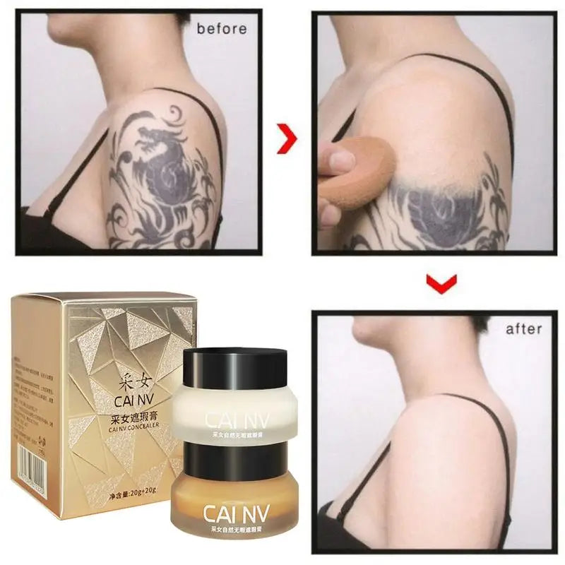 Tattoo Concealer 2Pcs Professional Concealer For Tattoos Tattoo Cover-Up Makeup