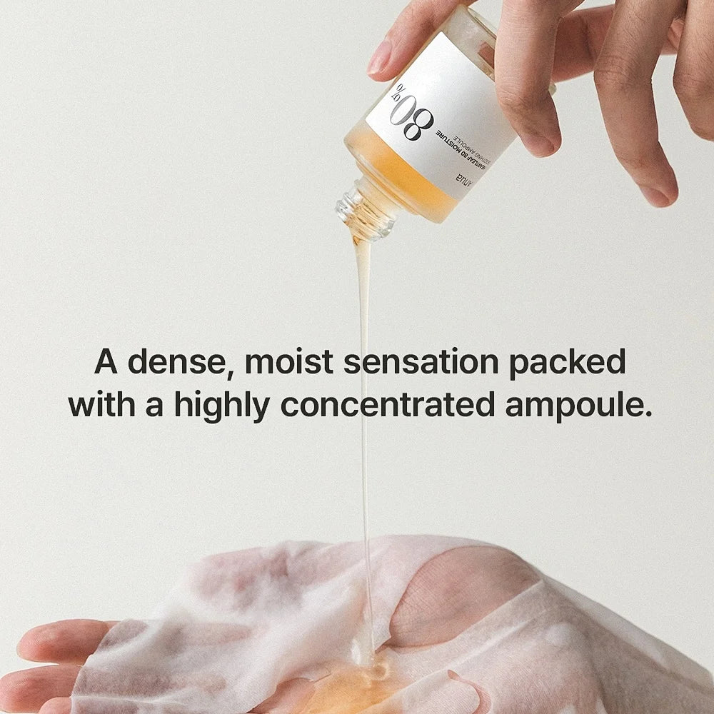 Anua Korean Skincare Heartleaf 80 Ampoule - 80% Extract for Redness & Sensitive Skin, Clinically Tested