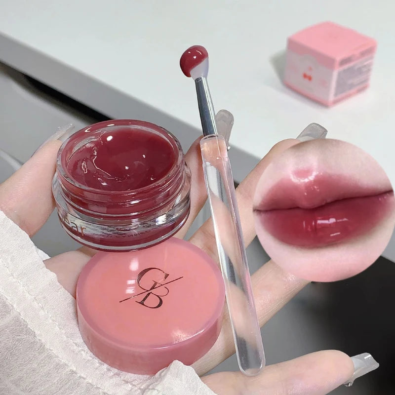 Gege Bear Jarred Jam Lip Gloss Hydrating Water-Gloss Finish, Plumping Effect