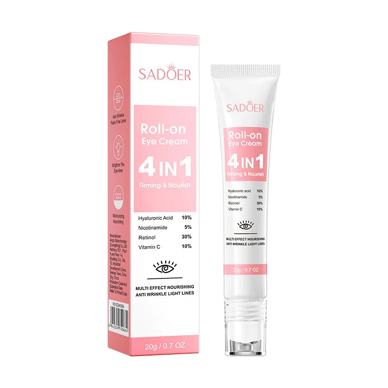 SADOER 4in1 Roll-on Moisturizing Eye Cream Anti Dark Circles Eyes Bags