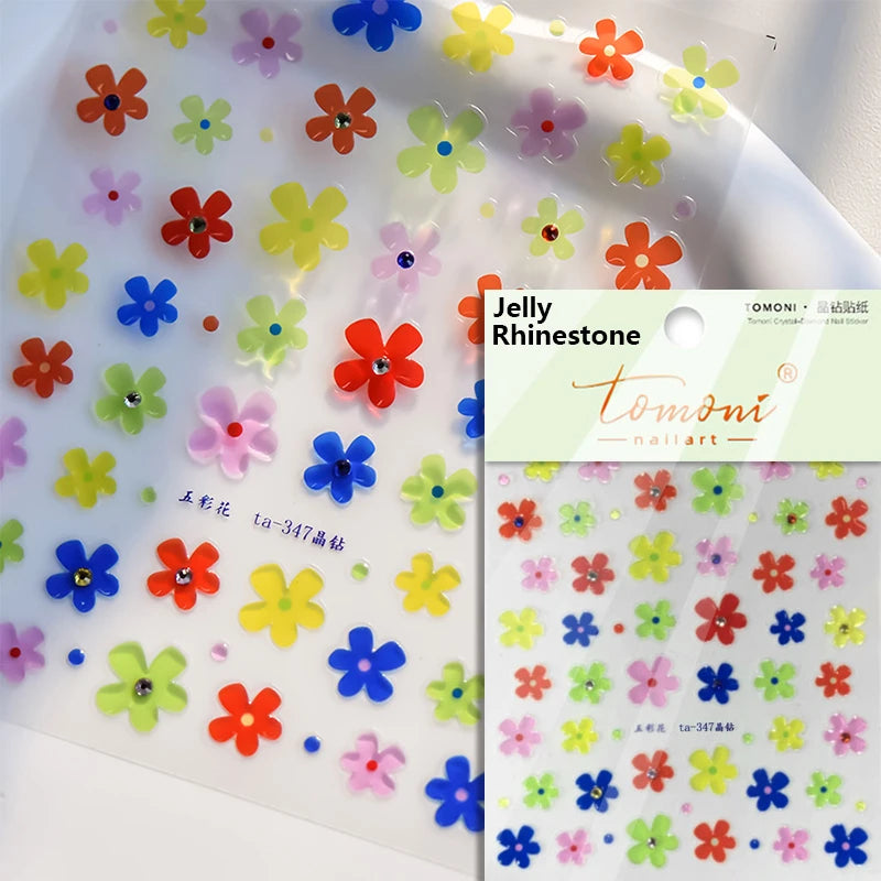 1 Pack 5D Green Four-Leaf Clover Nail Art Stickers