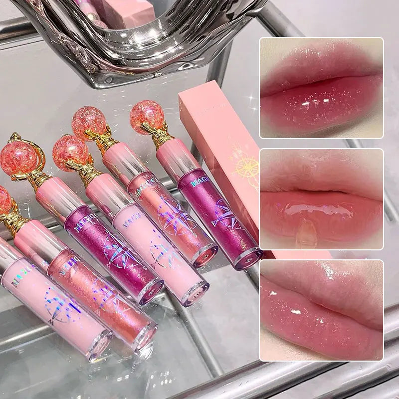 MAGIC CASA Shimmering Lip Gloss Hydrating and Moisturizing, Mirror Finish, Plumping Glass-Like Lips