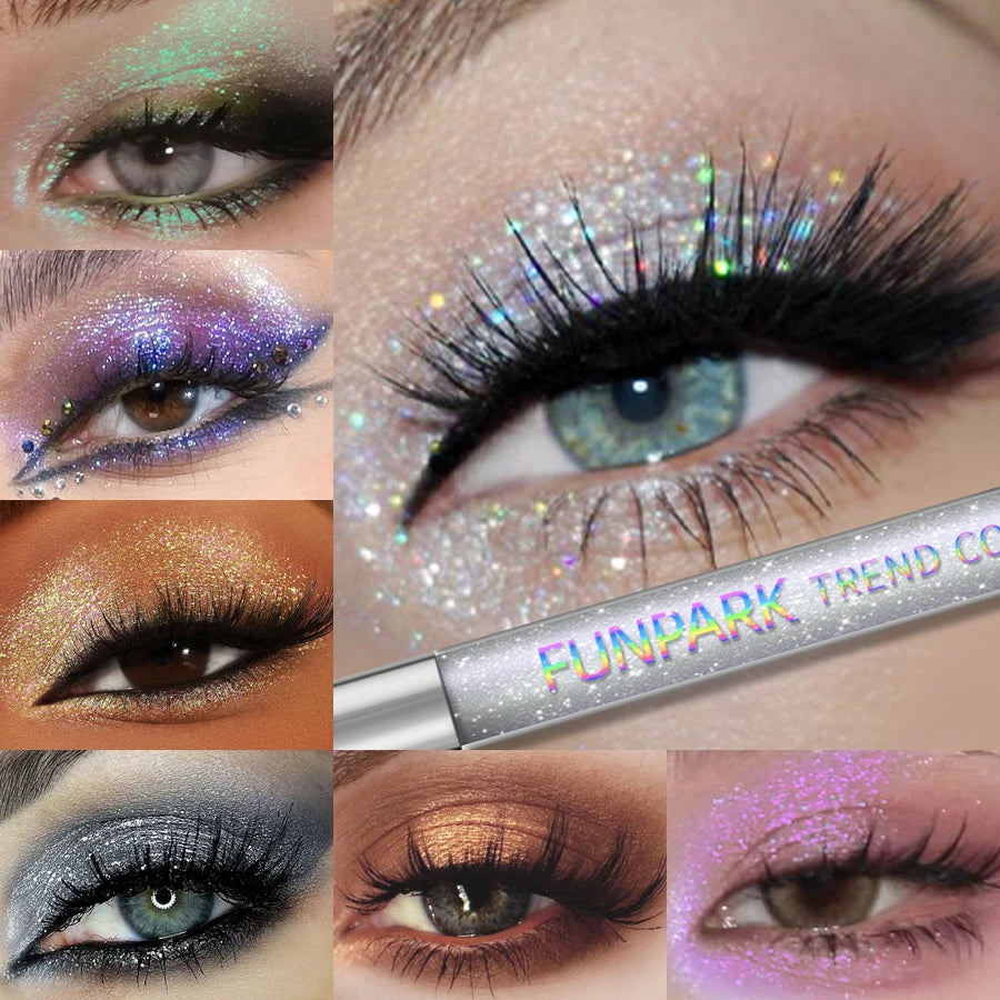 Colorful Liquid Eyeshadow & Glitter Eyeliner Pen Shimmer