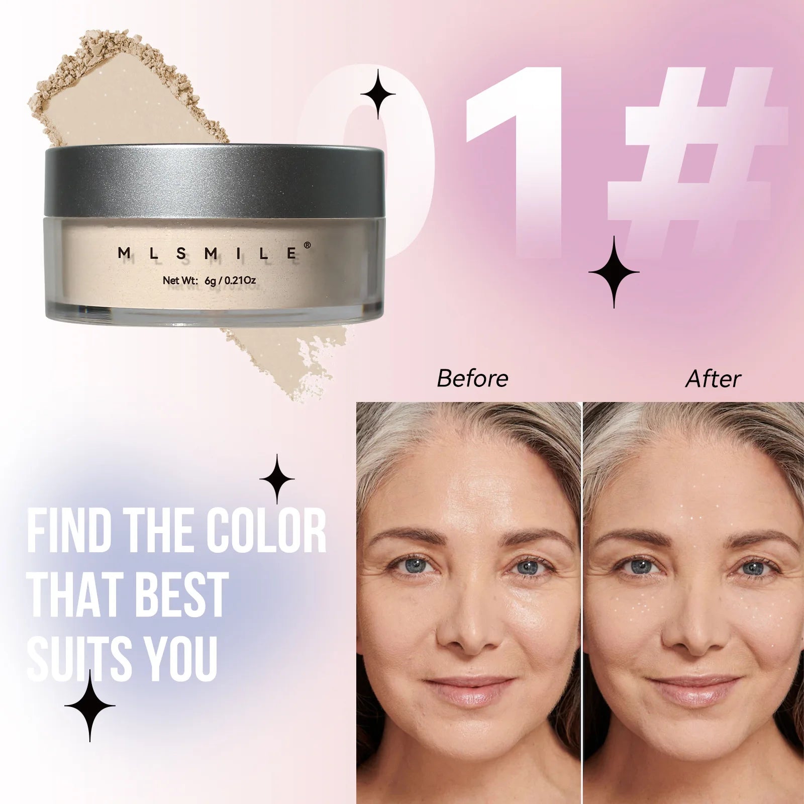 7 Color Luxury Pearl Loose Powder for Women Face Foundation