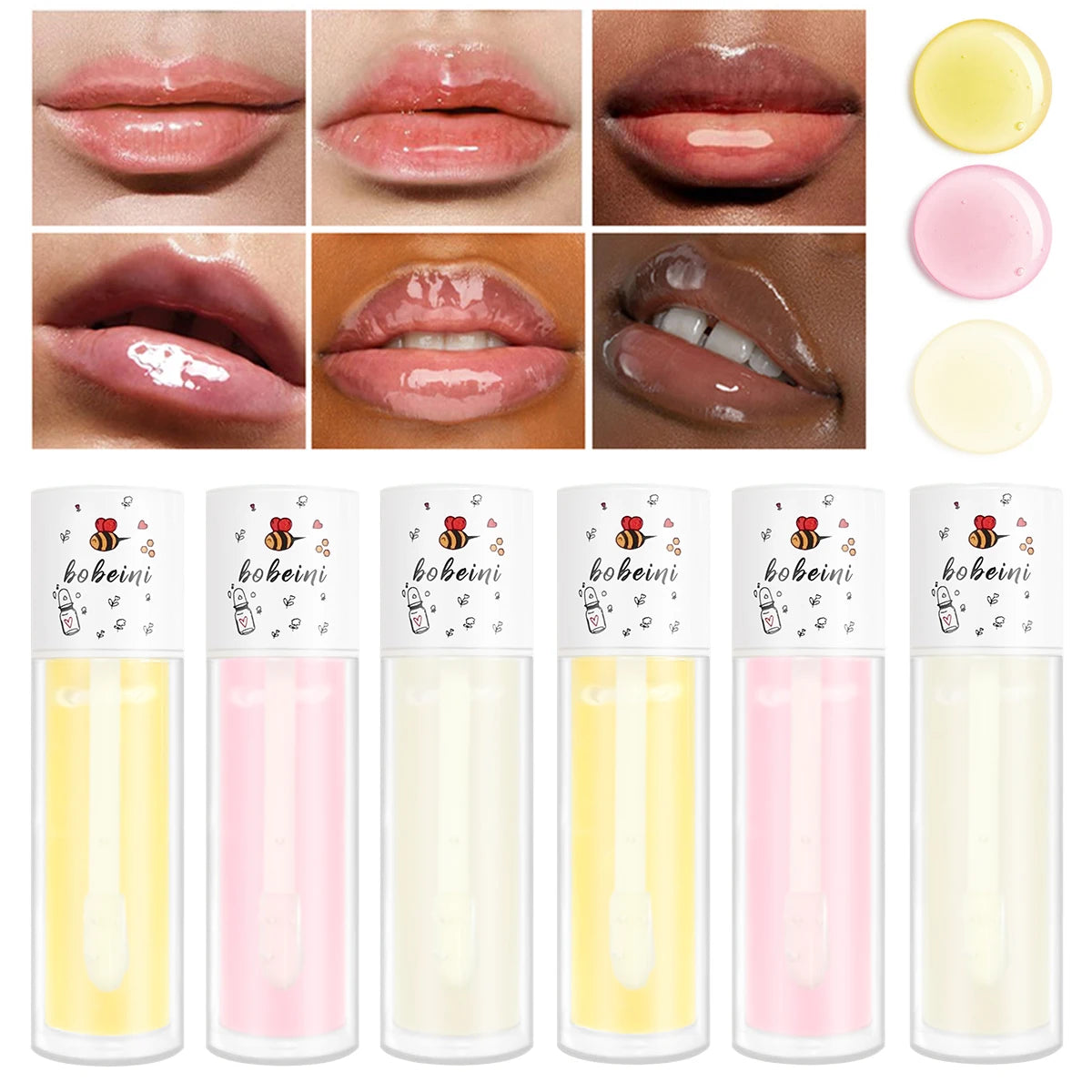 Water-gloss lip oil, honey-colored lip oil, moisturizing and hydrating