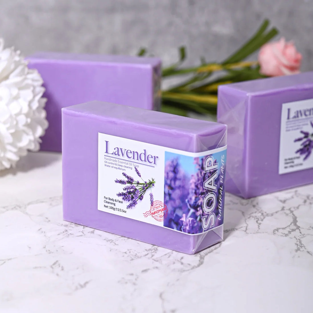 Natural Lavender Essential Oil Handmade Soap