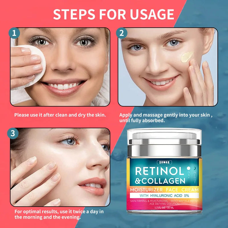 Retinol Anti Aging Face Cream Moisturizing Wrinkle Remover 50ML