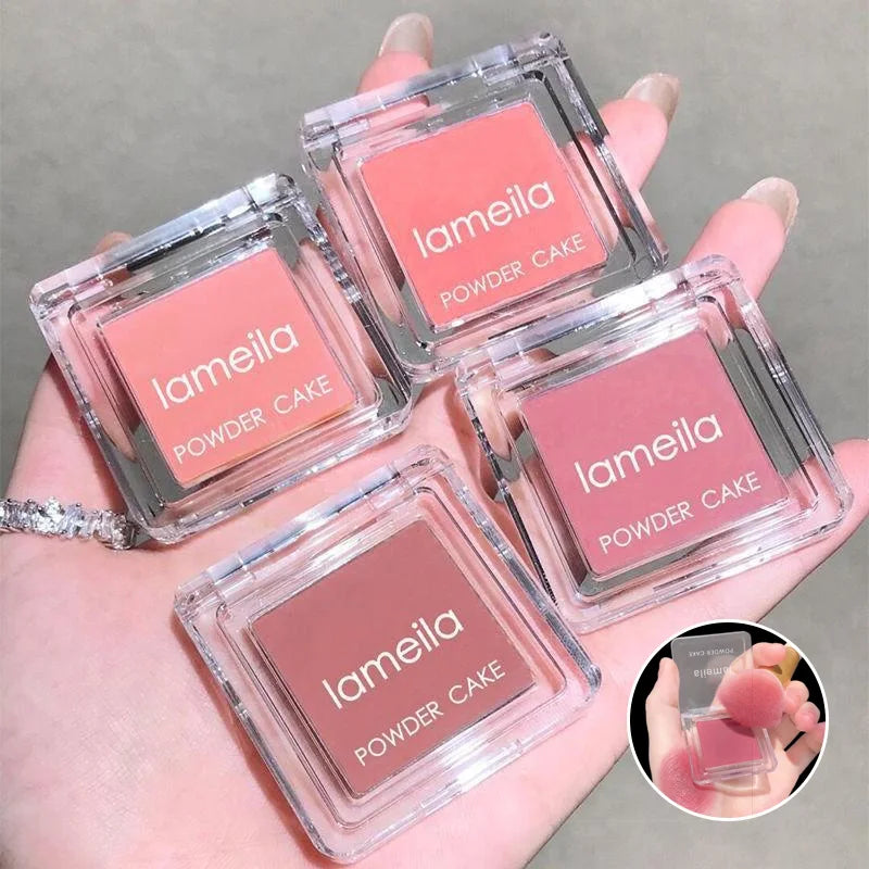 Single color square blush nude makeup brightens and whitens for a long time Delicate girl blush